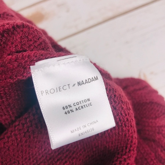 Naadam Red Cordovan MockNeck Sweater - Picture 8 of 8